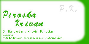 piroska krivan business card